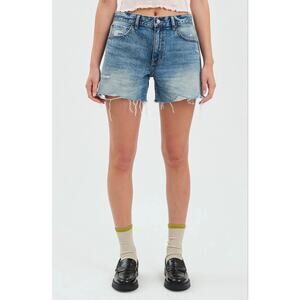 DAZE Denim Crossroad Shorts NWT Mid Rise Loose Fit Light Wash Trendy A-Line